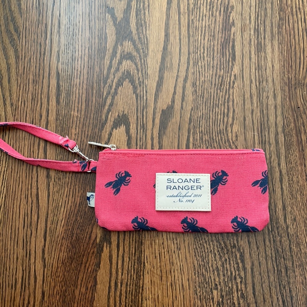 Sloane Ranger Lobster Print Wristlet